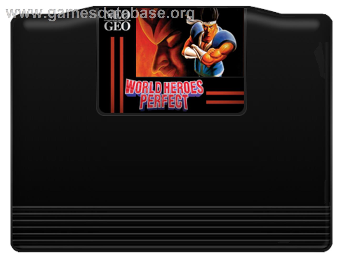 World Heroes Perfect - SNK Neo-Geo MVS - Artwork - Cartridge