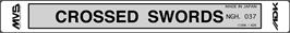 Top of cartridge artwork for Crossed Swords on the SNK Neo-Geo MVS.