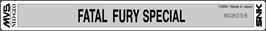 Top of cartridge artwork for Fatal Fury Special on the SNK Neo-Geo MVS.