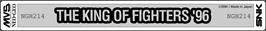 Top of cartridge artwork for King Of Fighters '96, The on the SNK Neo-Geo MVS.