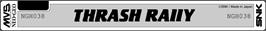 Top of cartridge artwork for Thrash Rally on the SNK Neo-Geo MVS.