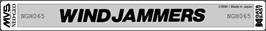 Top of cartridge artwork for Windjammers on the SNK Neo-Geo MVS.