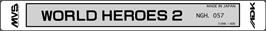 Top of cartridge artwork for World Heroes 2 on the SNK Neo-Geo MVS.