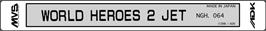 Top of cartridge artwork for World Heroes 2 Jet on the SNK Neo-Geo MVS.