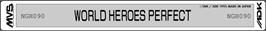 Top of cartridge artwork for World Heroes Perfect on the SNK Neo-Geo MVS.