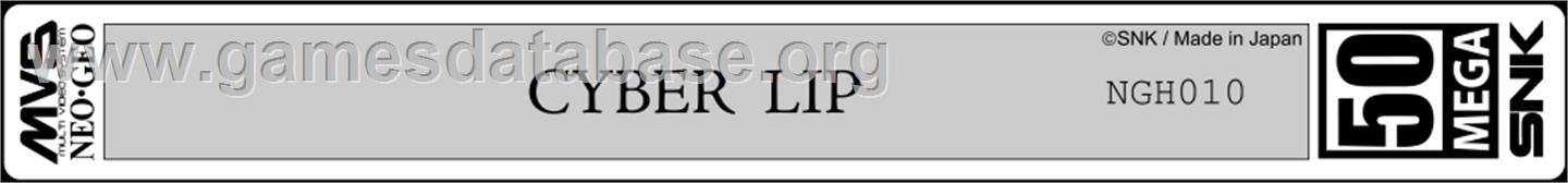 Cyber-Lip - SNK Neo-Geo MVS - Artwork - Cartridge Top