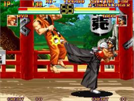 In game image of Art of Fighting on the SNK Neo-Geo MVS.