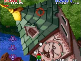 In game image of Captain Tomaday on the SNK Neo-Geo MVS.