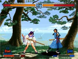 In game image of Last Blade 2, The on the SNK Neo-Geo MVS.