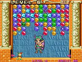 In game image of Magical Drop 2 on the SNK Neo-Geo MVS.