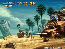 In game image of Metal Slug 3 on the SNK Neo-Geo MVS.
