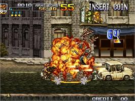 In game image of Metal Slug 4 on the SNK Neo-Geo MVS.