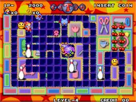 In game image of Neo Mr. Do! on the SNK Neo-Geo MVS.