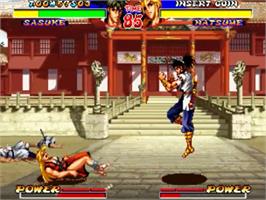 In game image of Ninja Master's - Haoh-ninpo-cho on the SNK Neo-Geo MVS.
