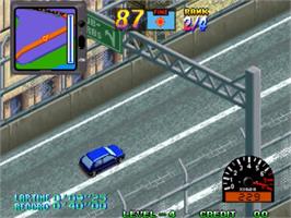 In game image of Over Top on the SNK Neo-Geo MVS.