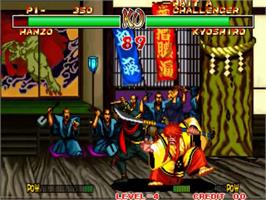 In game image of Samurai Shodown 2 on the SNK Neo-Geo MVS.
