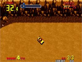 In game image of Thrash Rally on the SNK Neo-Geo MVS.