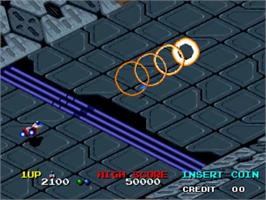 In game image of Viewpoint on the SNK Neo-Geo MVS.