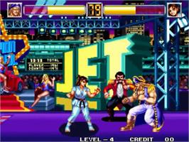 In game image of World Heroes 2 Jet on the SNK Neo-Geo MVS.