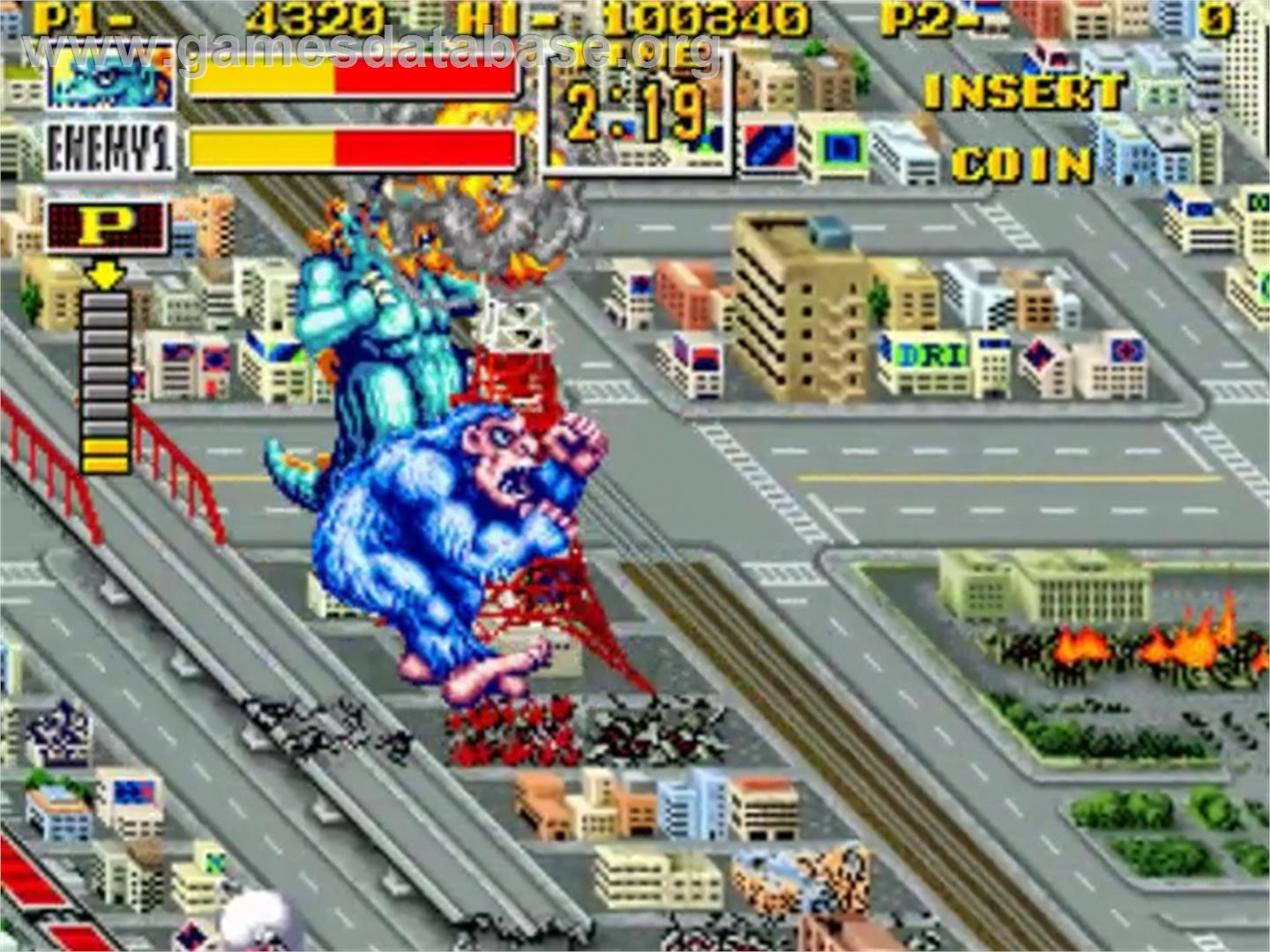 King Of The Monsters - SNK Neo-Geo MVS - Artwork - In Game