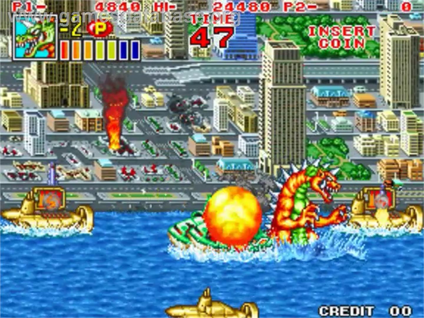 King Of The Monsters 2 - The Next Thing - SNK Neo-Geo MVS - Artwork - In Game