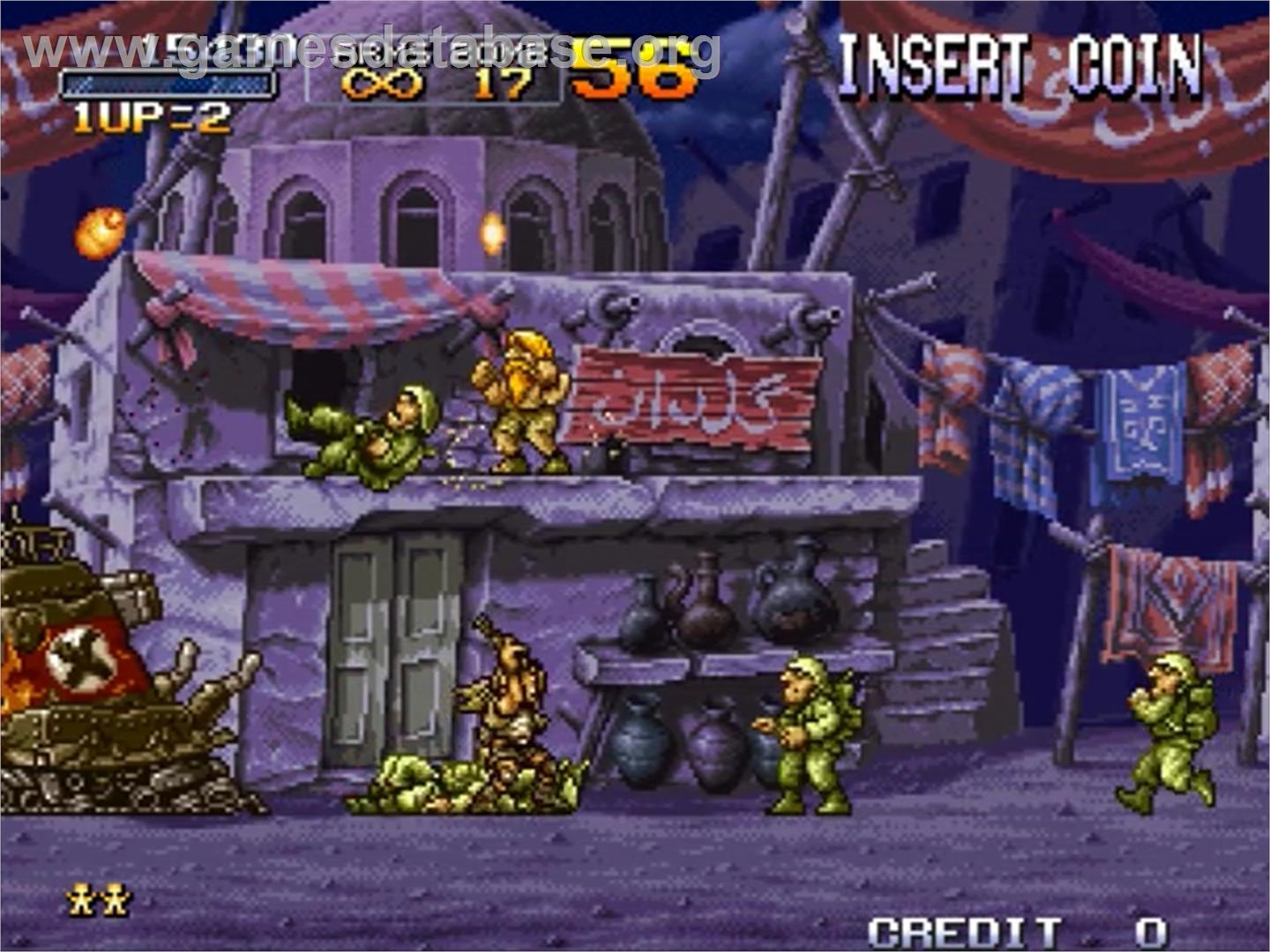 Metal Slug X - Super Vehicle-001 - SNK Neo-Geo MVS - Artwork - In Game