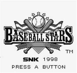 Title screen of Baseball Stars on the SNK Neo-Geo Pocket.