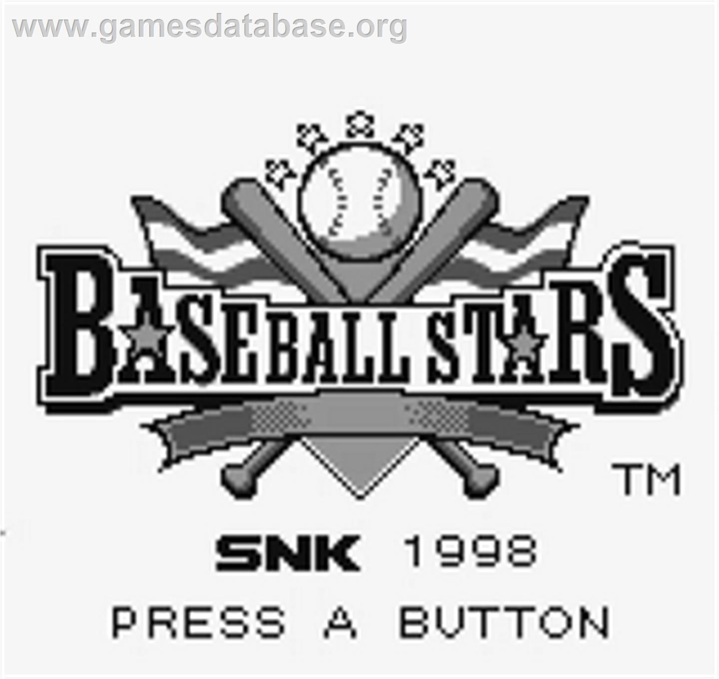 Baseball Stars - SNK Neo-Geo Pocket - Artwork - Title Screen