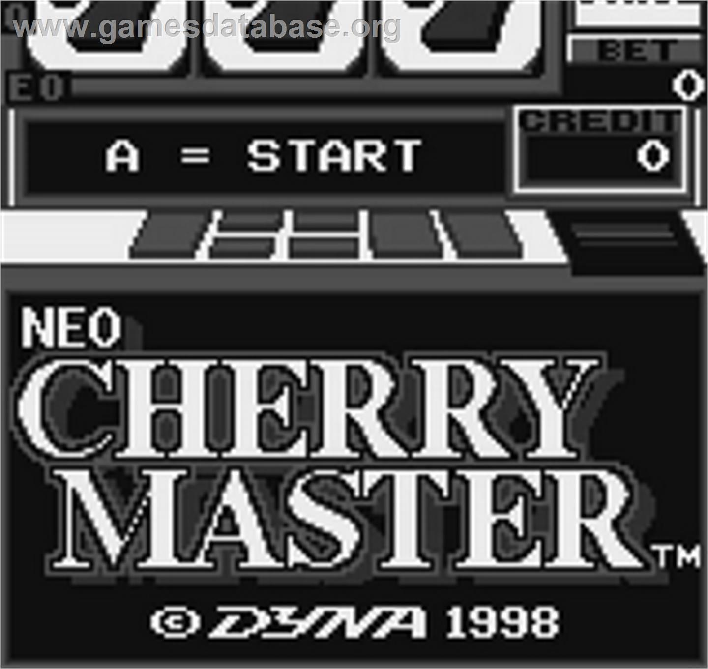 Neo Cherry Master - Real Casino Series - SNK Neo-Geo Pocket - Artwork - Title Screen