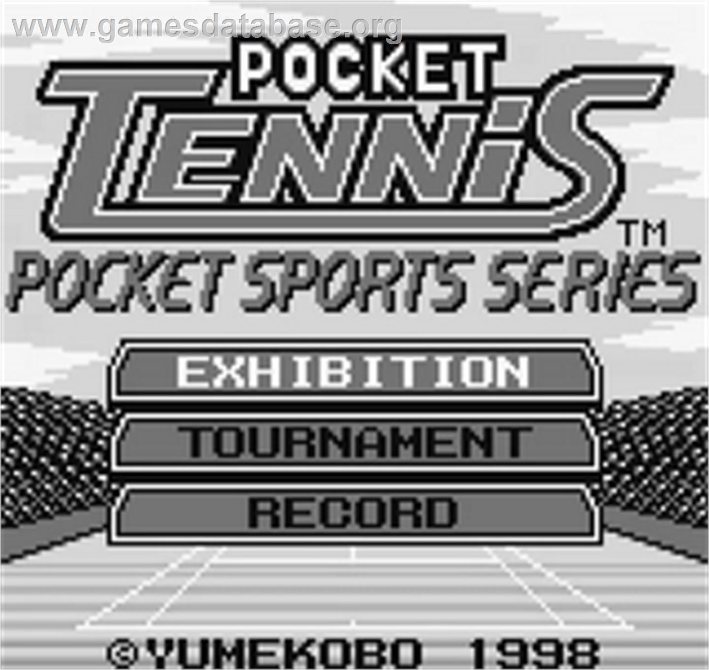 Pocket Tennis!: Pocket Sports Series - SNK Neo-Geo Pocket - Artwork - Title Screen