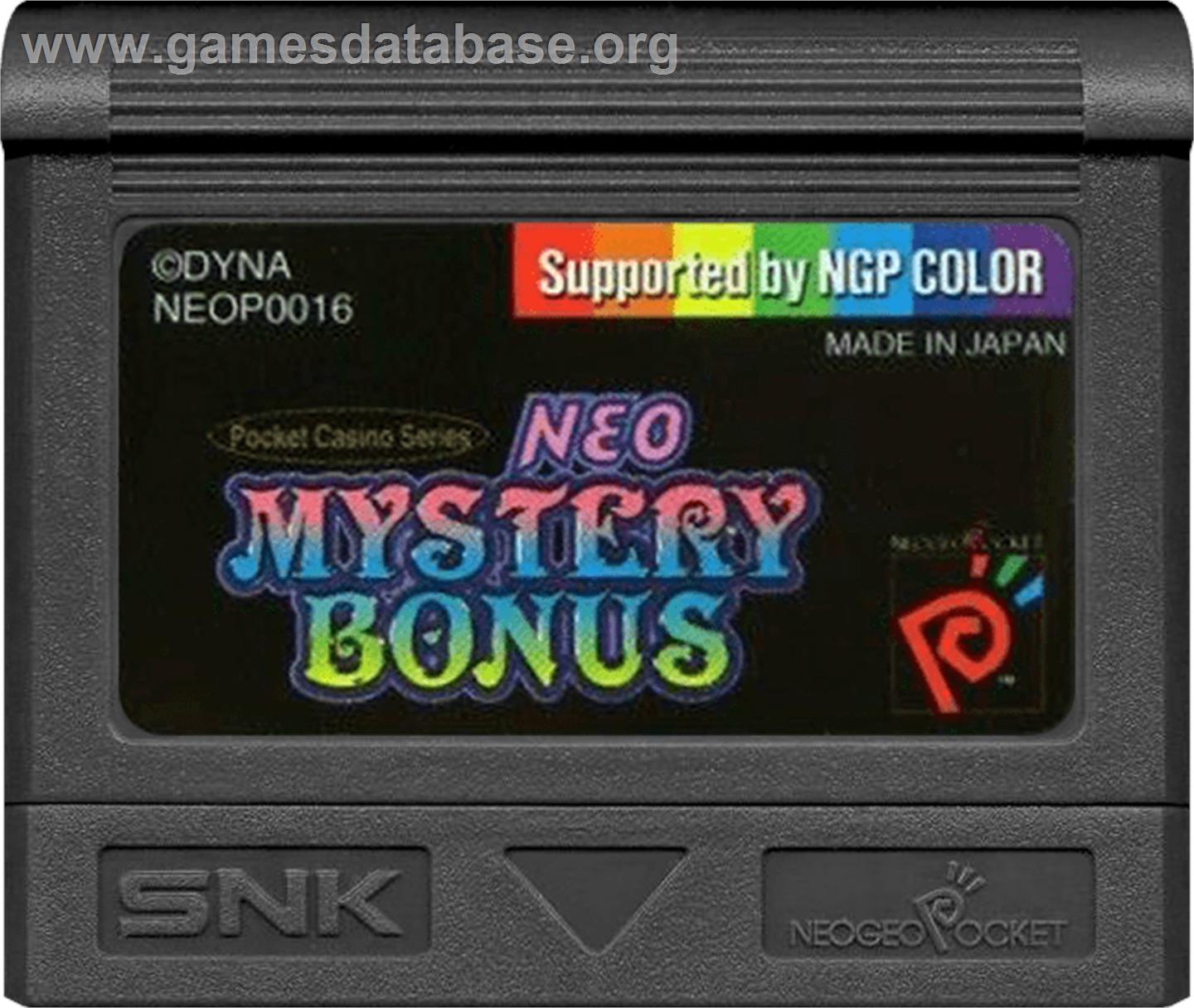 Neo Mystery Bonus - Real Casino Series - SNK Neo-Geo Pocket Color - Artwork - Cartridge
