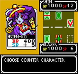 In game image of Snk Vs. Capcom - Card Fighter's Clash - Capcom Version on the SNK Neo-Geo Pocket Color.