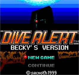 Title screen of Dive Alert - Becky's Version on the SNK Neo-Geo Pocket Color.