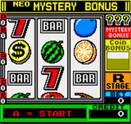 Title screen of Neo Mystery Bonus - Real Casino Series on the SNK Neo-Geo Pocket Color.