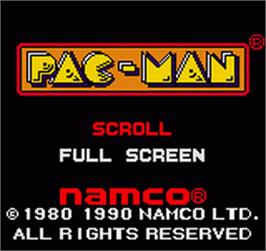 Title screen of Pac-man on the SNK Neo-Geo Pocket Color.