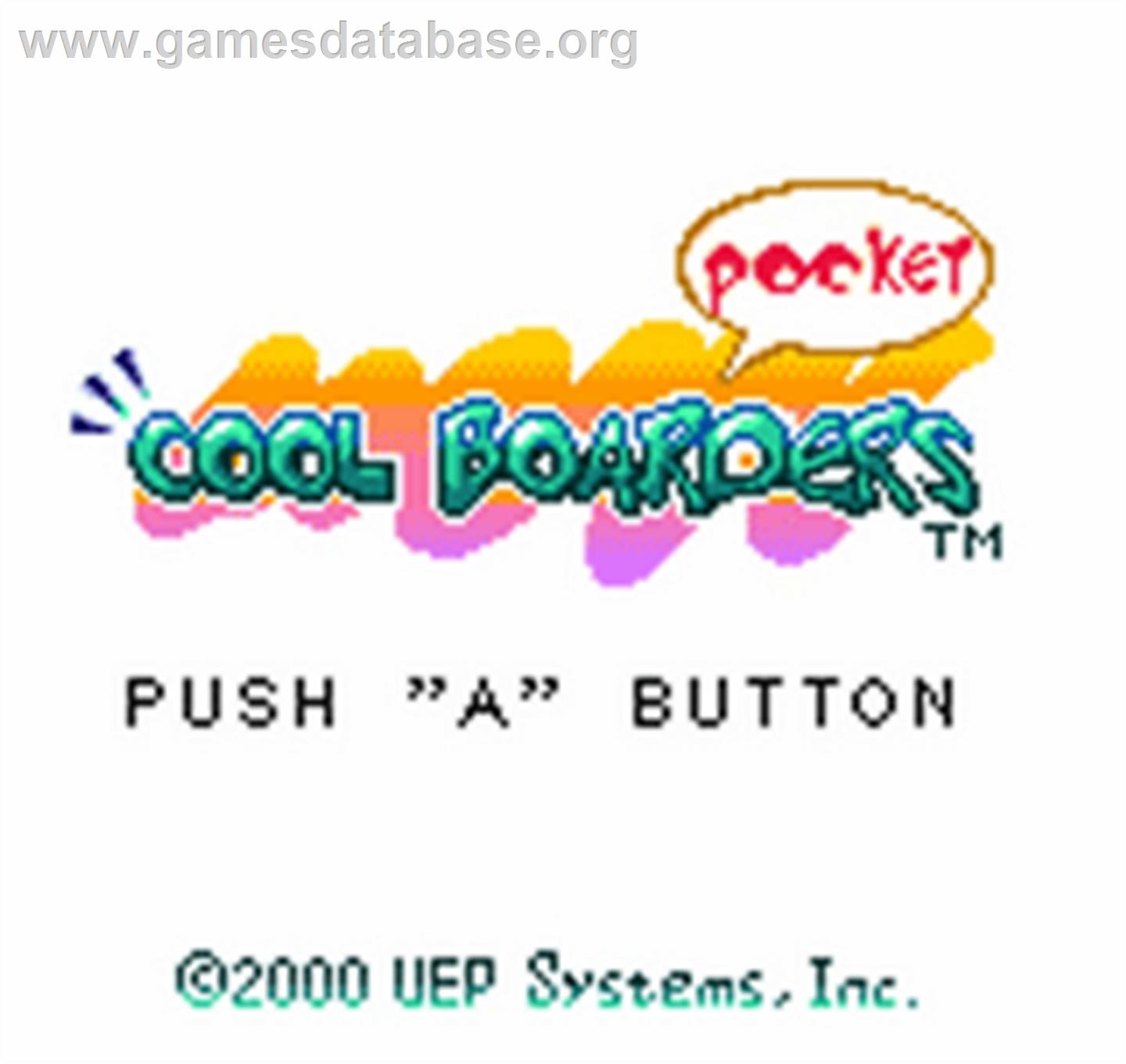 Cool Boarders Pocket - SNK Neo-Geo Pocket Color - Artwork - Title Screen