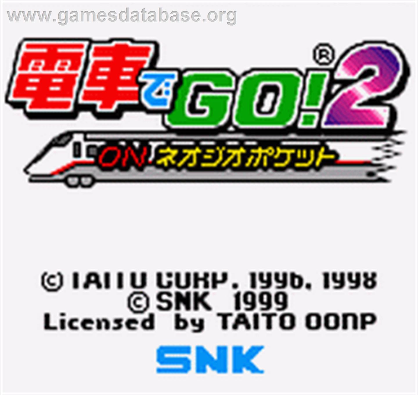 Densha De Go! 2 - SNK Neo-Geo Pocket Color - Artwork - Title Screen