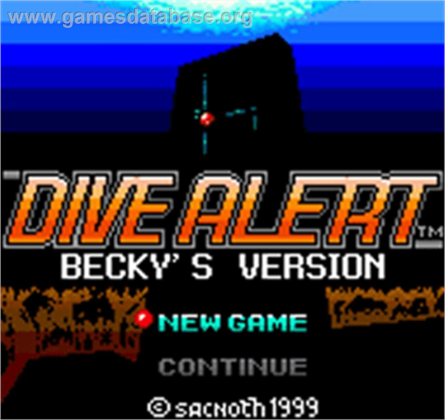 Dive Alert - Becky's Version - SNK Neo-Geo Pocket Color - Artwork - Title Screen