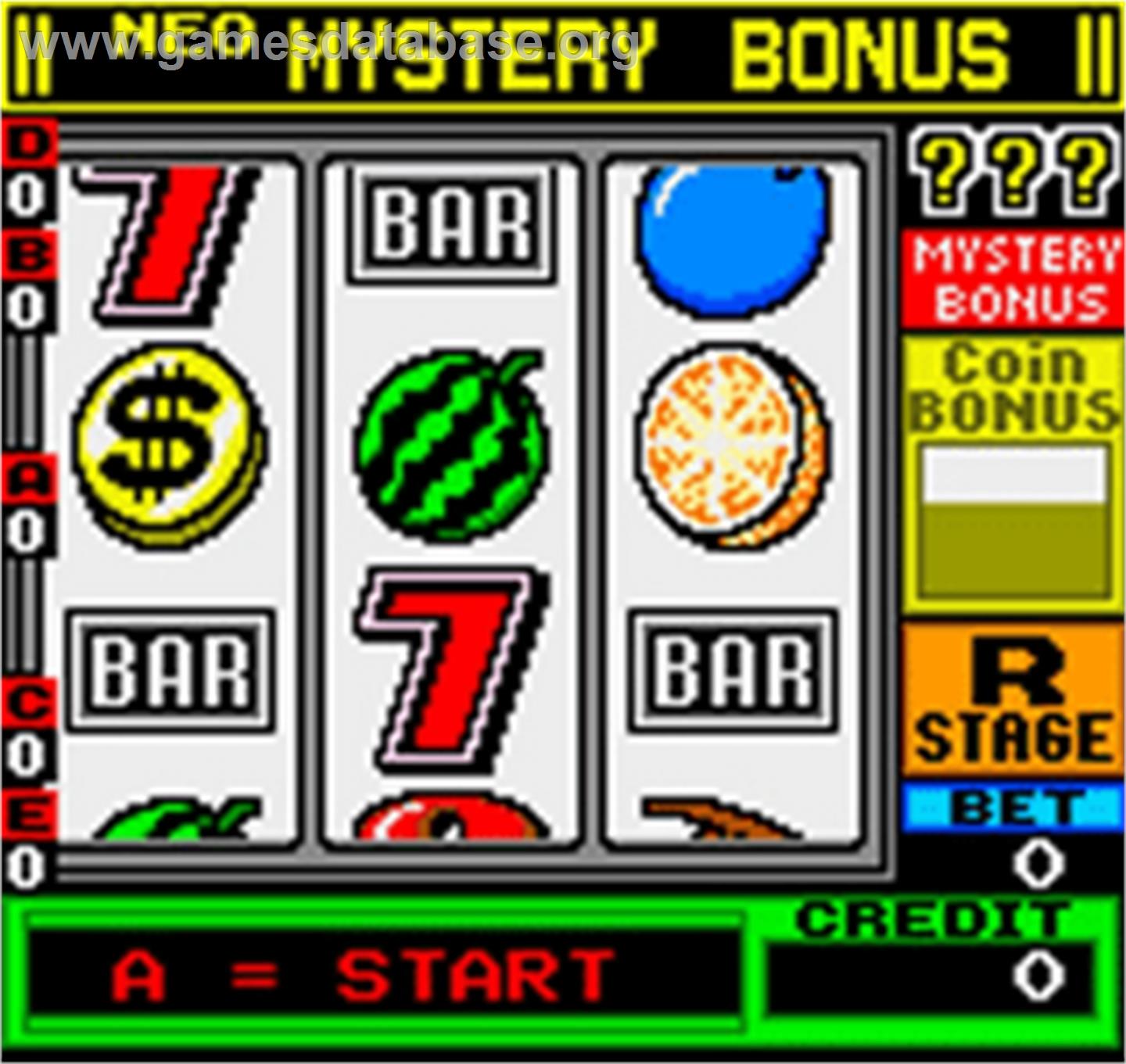 Neo Mystery Bonus - Real Casino Series - SNK Neo-Geo Pocket Color - Artwork - Title Screen
