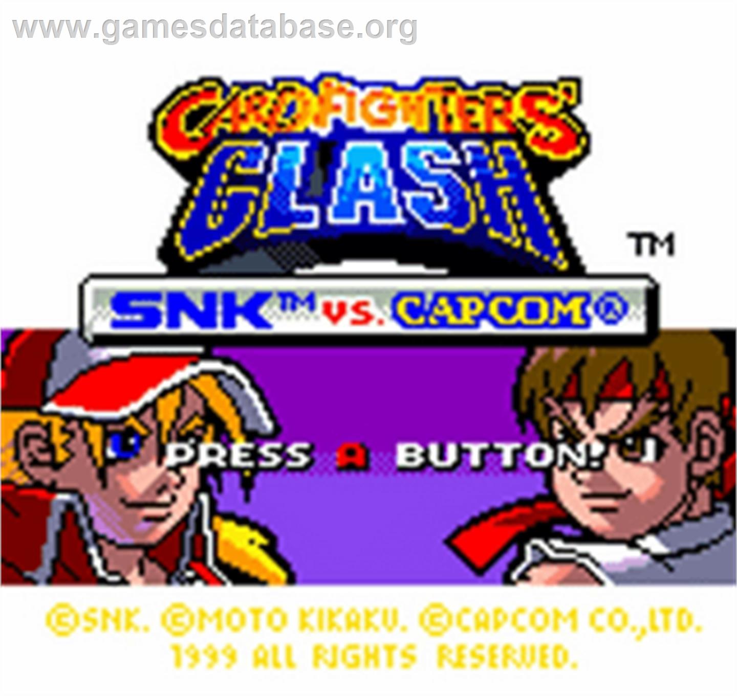 Snk Vs. Capcom - Card Fighter's Clash - Capcom Version - SNK Neo-Geo Pocket Color - Artwork - Title Screen