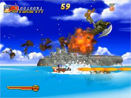 In game image of Dolphin Blue on the Sammy Atomiswave.