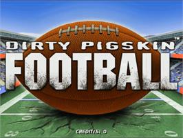 Title screen of Dirty Pigskin Football on the Sammy Atomiswave.