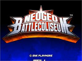 Title screen of NeoGeo Battle Coliseum on the Sammy Atomiswave.