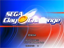 Title screen of Sega Clay Challenge on the Sammy Atomiswave.