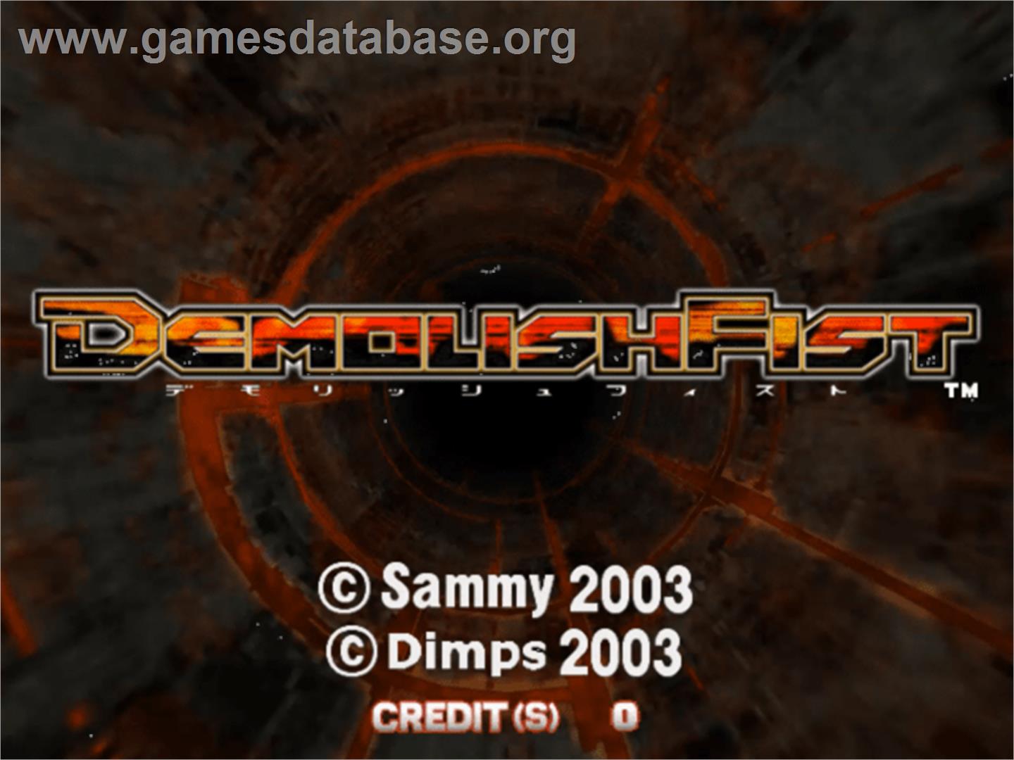 Demolish Fist - Sammy Atomiswave - Artwork - Title Screen