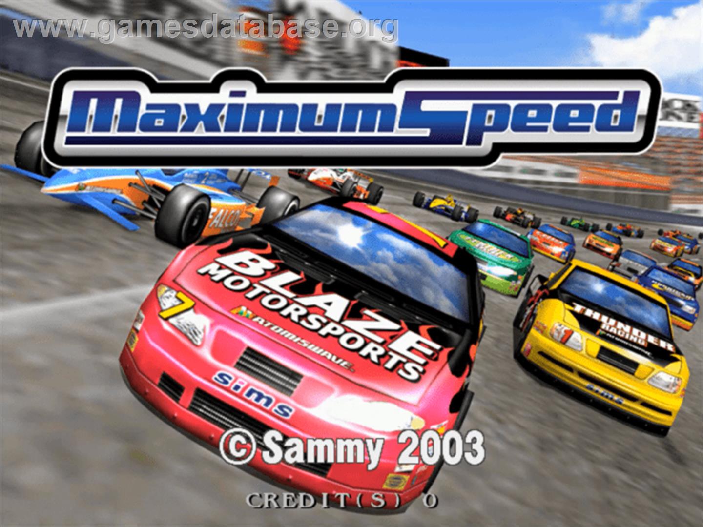 Maximum Speed - Sammy Atomiswave - Artwork - Title Screen