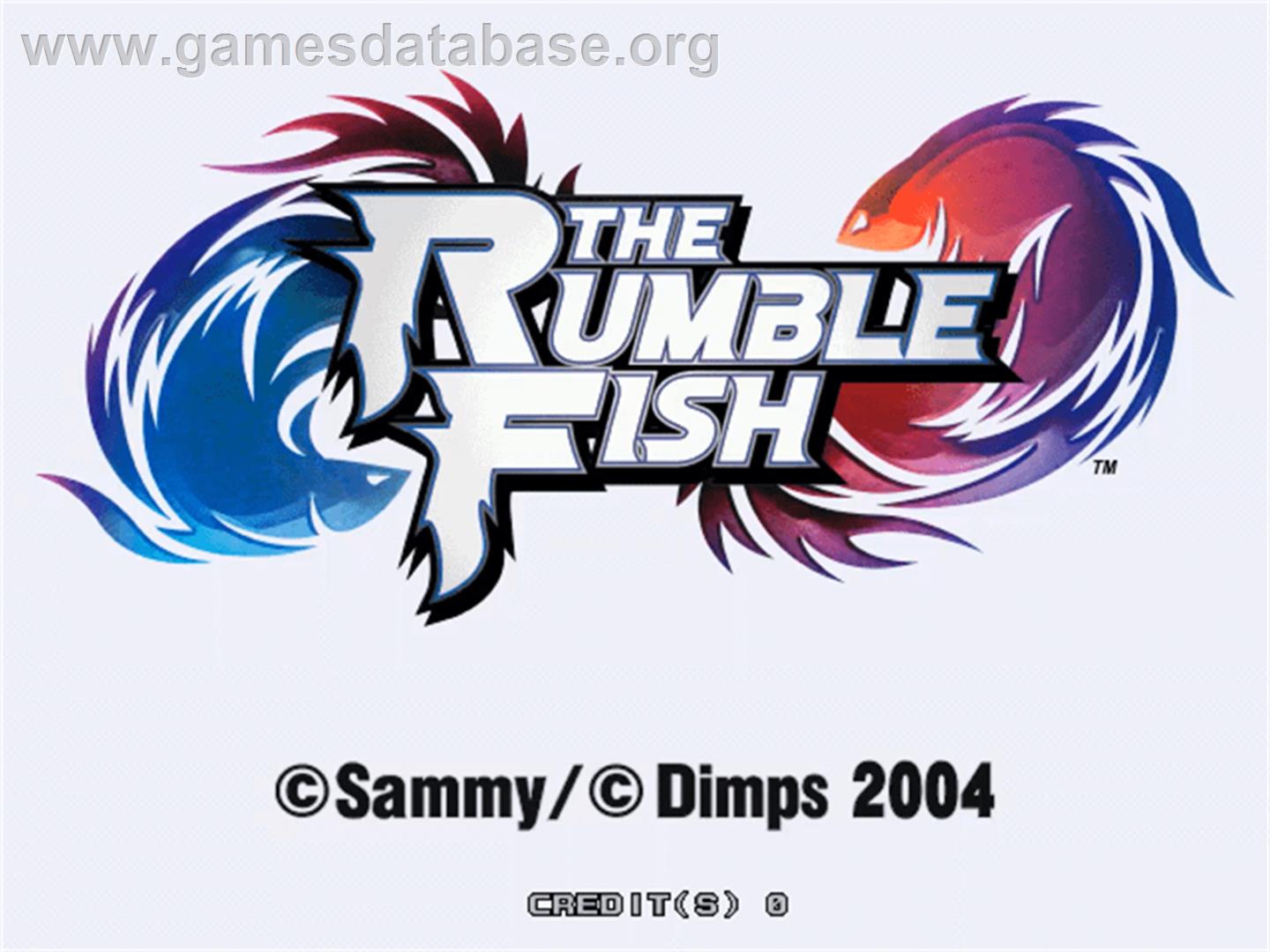 The Rumble Fish - Sammy Atomiswave - Artwork - Title Screen