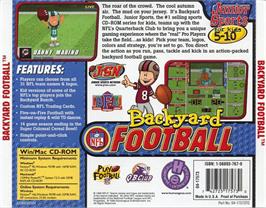 Box back cover for Backyard Football on the ScummVM.