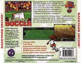 Box back cover for Backyard Soccer on the ScummVM.