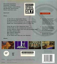 Box back cover for Beneath a Steel Sky on the ScummVM.